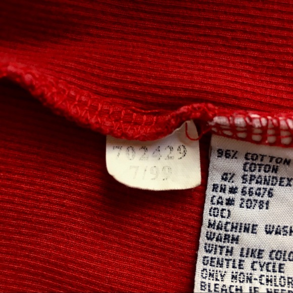 Vintage 1999 Tommy Hilfiger Thermal Shirt Red Card - Picture 11 of 14